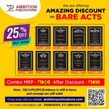 Combo Sale Of 9 Bare Acts For Law Students/Judiciary Aspirants,(CRPC ,IPC ,EVIDENCE OLD ACT),CPC ,CONTRACT,CONSTITUTAIN TPA SRA LIMITATION.(Paperback, Alok Kumar Ranjan)