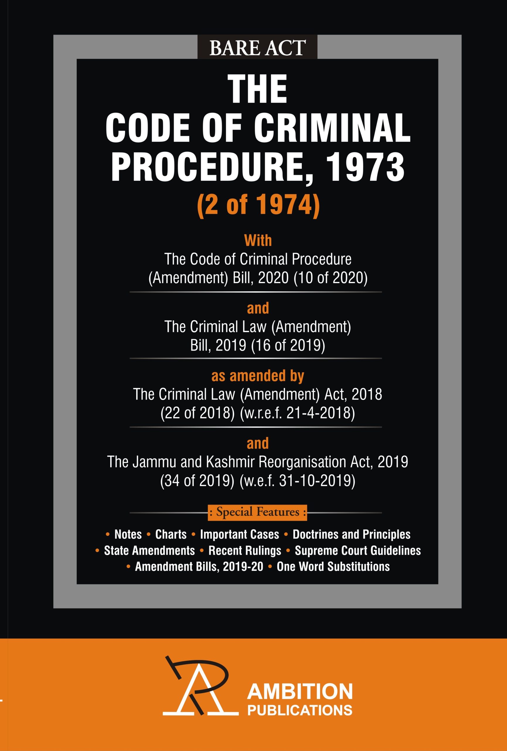 The Code of Criminal Procedure, 1973 (2 of 1974) Cr.P.C. Bare Act 2021